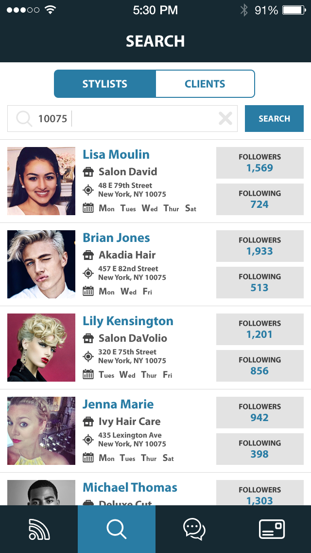 Search For Your Perfect Stylist